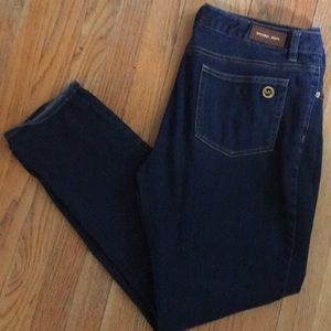Michael Kors MK Dark Denim Jeans 12 Straight Leg
